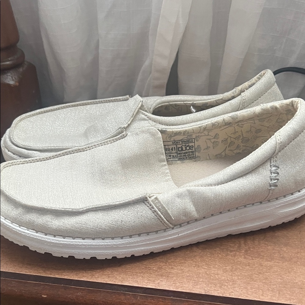 Hey Dude Light Beige Slip-On Shoes - Picture 3 of 4